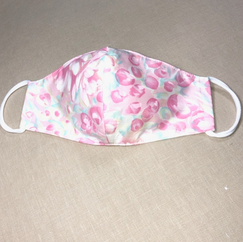 Pink Floral Mask (A.)